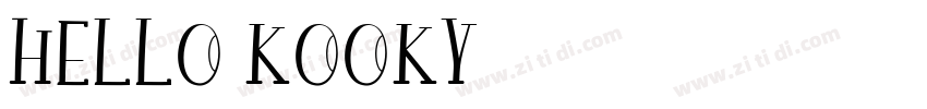 hello kooky字体转换